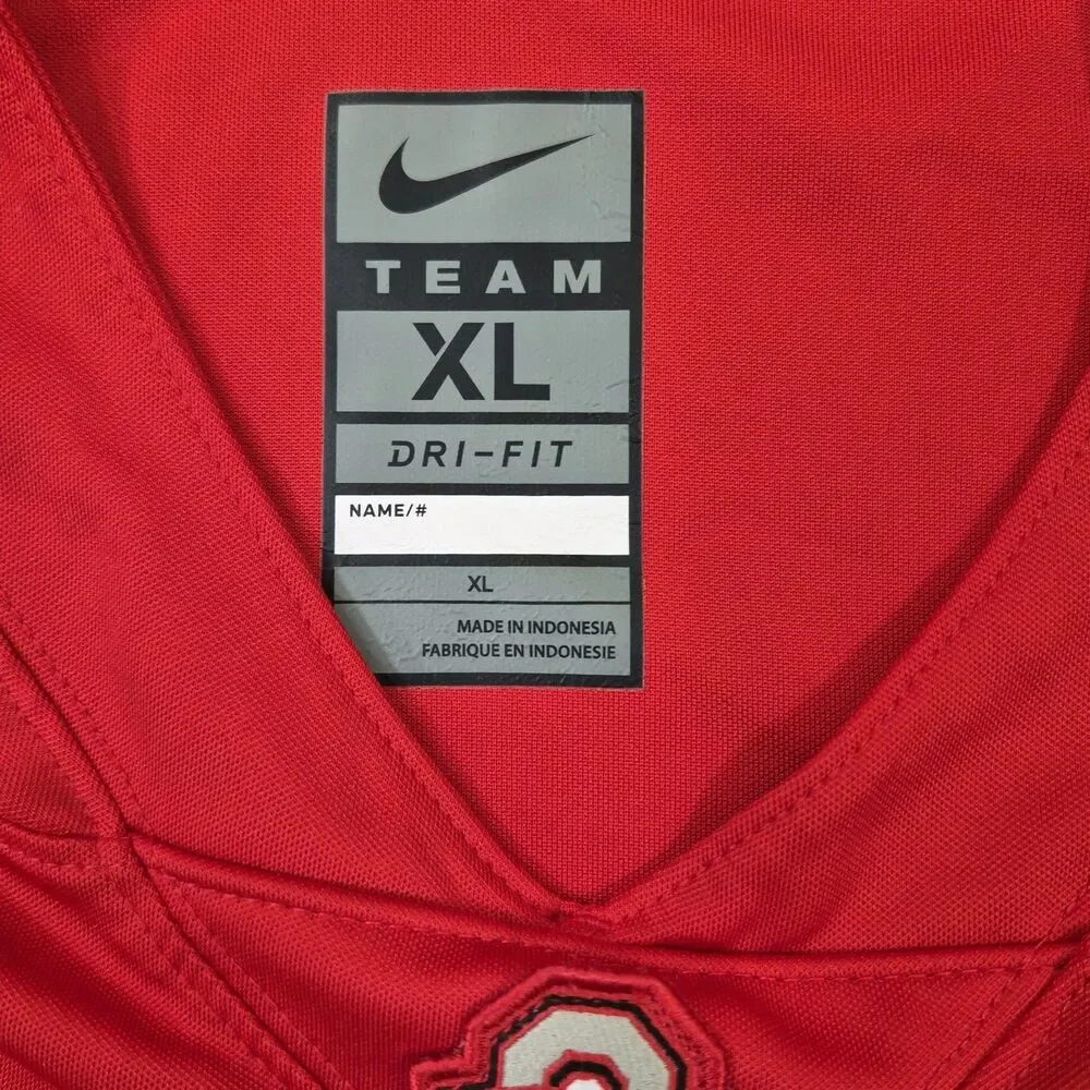 Nike Ohio State Buckeyes College Football Jersey University Red Womens Size XL